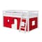 Alaterre Furniture Roxy Twin Wood Junior Loft Bed with White with Red and Blue Tent AJRX10WHATRBL - alternate 1